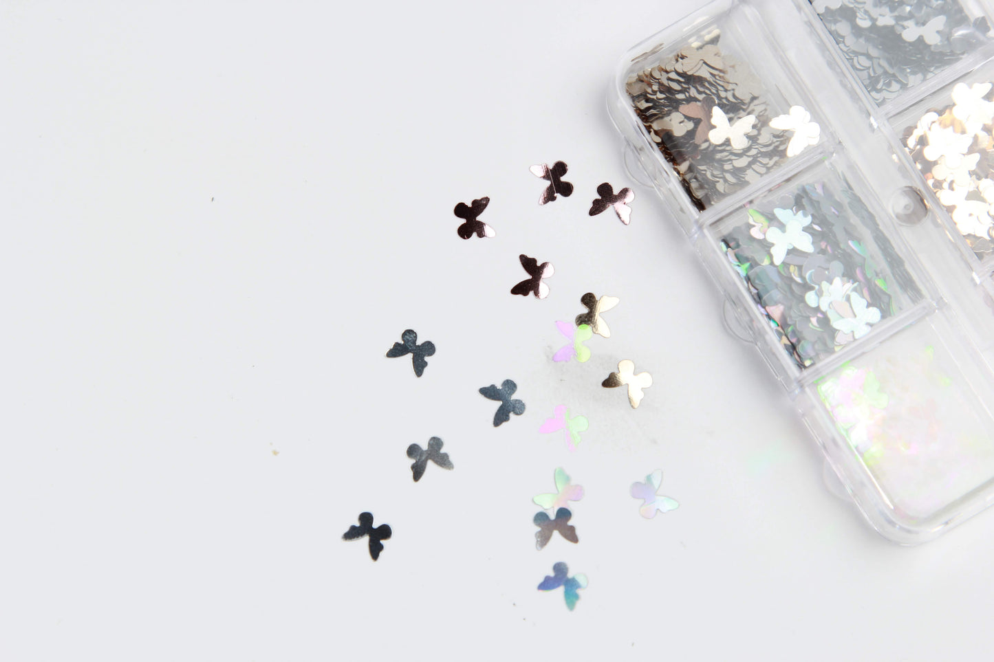 6 Colors Butterfly Glitter Nail Sequins