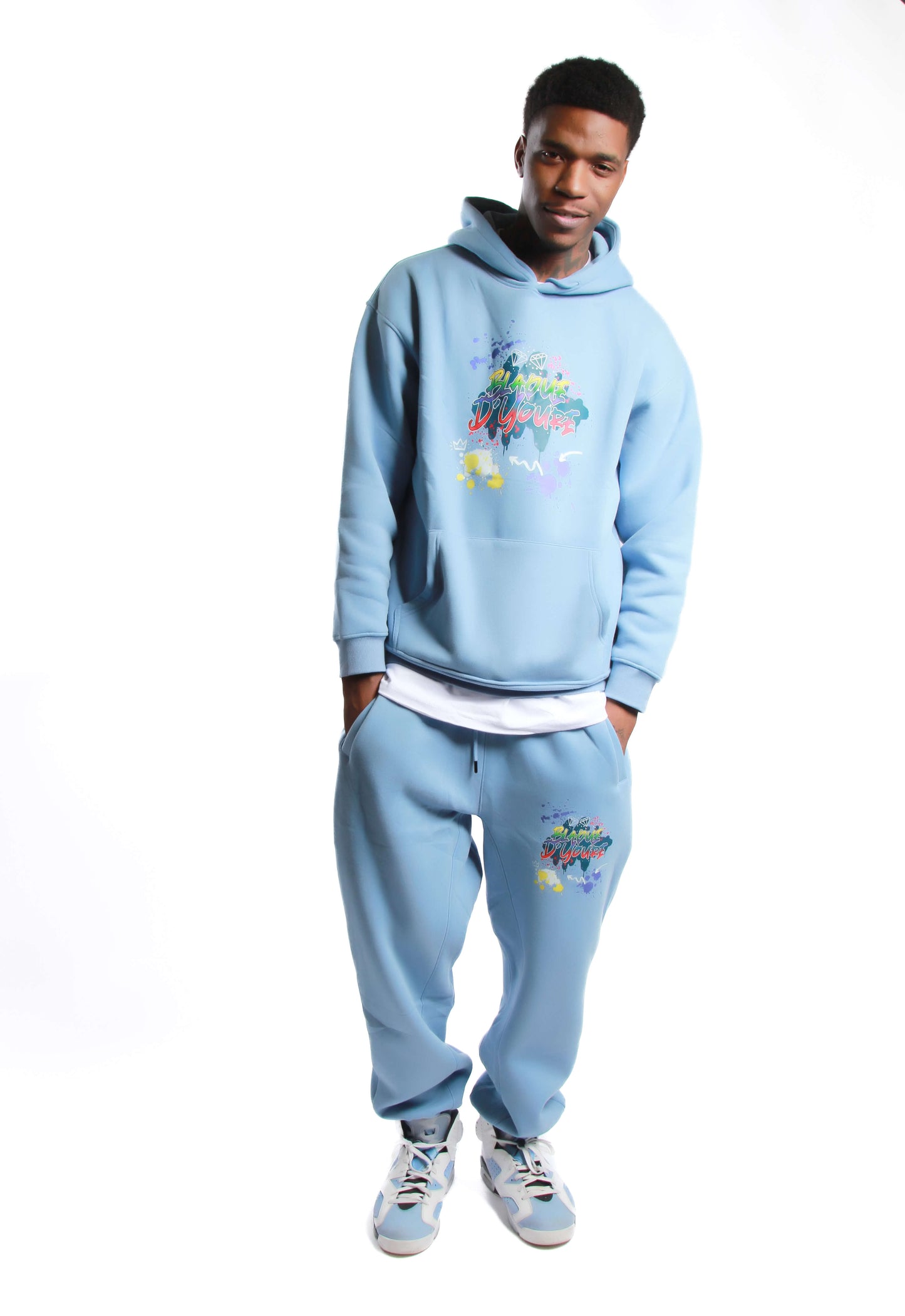 Blaque D' Youre Sweatsuit-Baby Blue