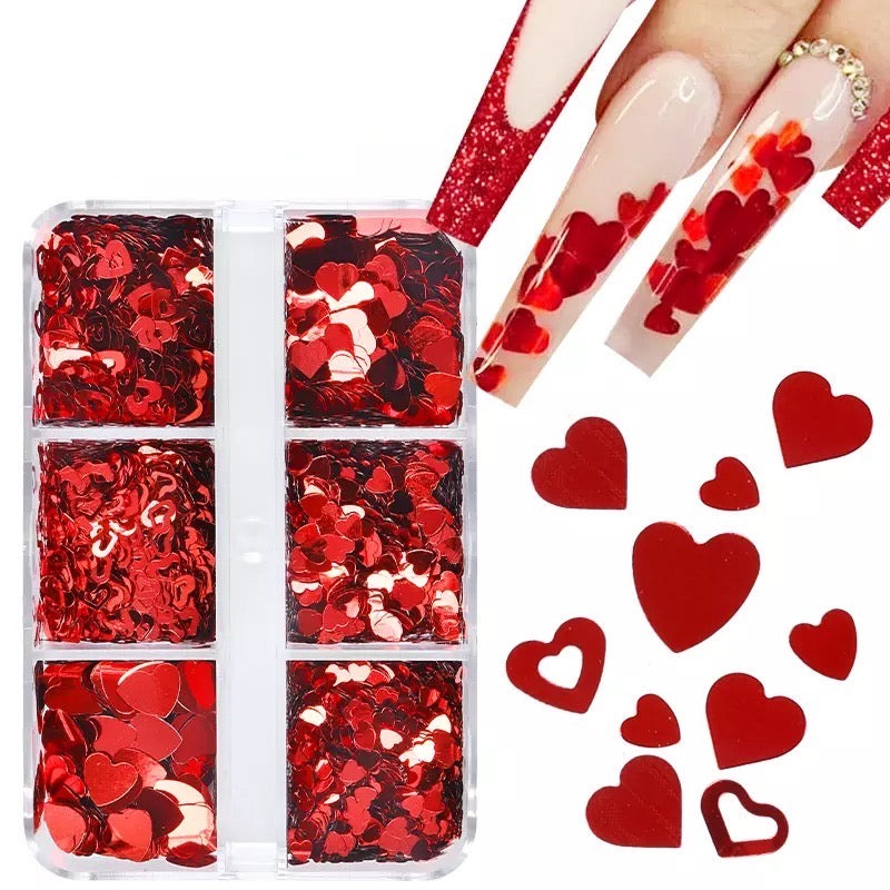Heart Shaped Sequin Nail Art Decoration